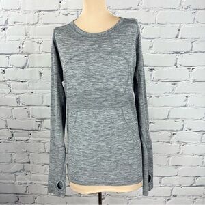Lululemon Swiftly Tech Long Sleeve Shirt Gray Stretch Women’s 10 Gym Workout